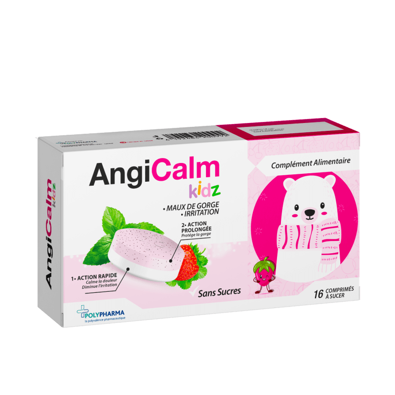 Polypharma Angicalm Kids 16 Comprimes a Sucer