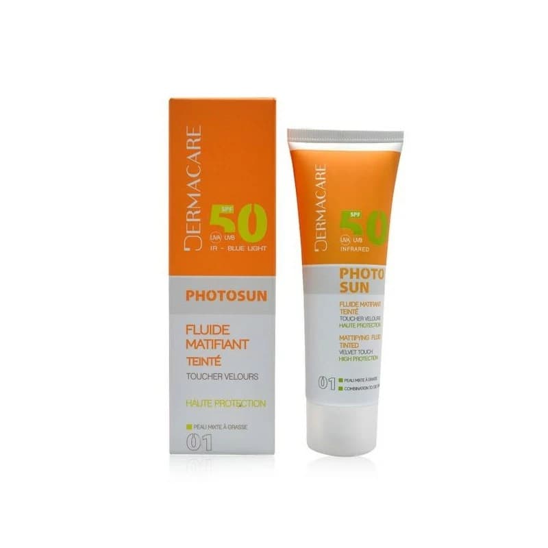Dermacare Photosun 01 Creme Solaire Teinte Peaux Mixtes a Grasses Spf 50+ 50ML