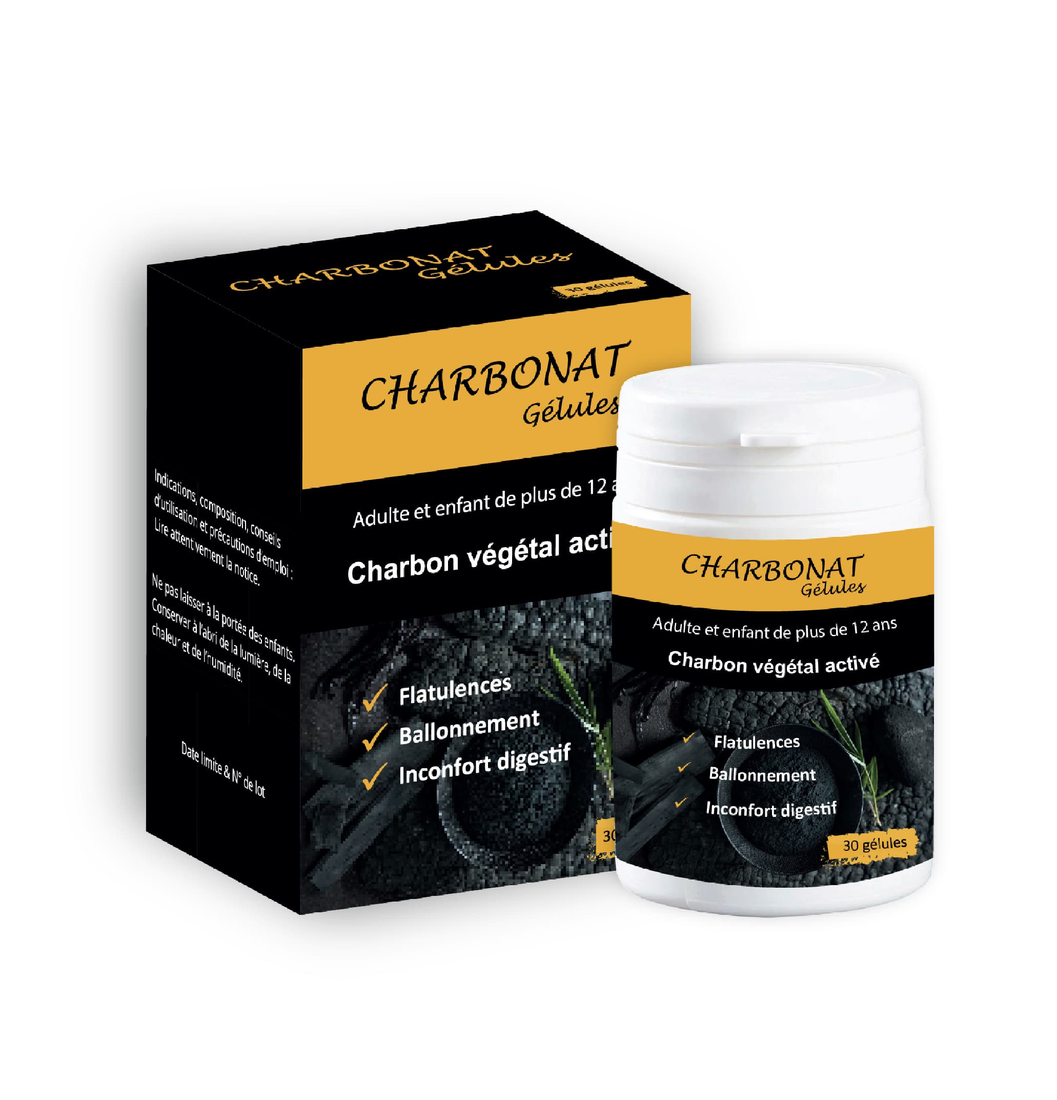Phytoever Charbonat Gelules BT 30