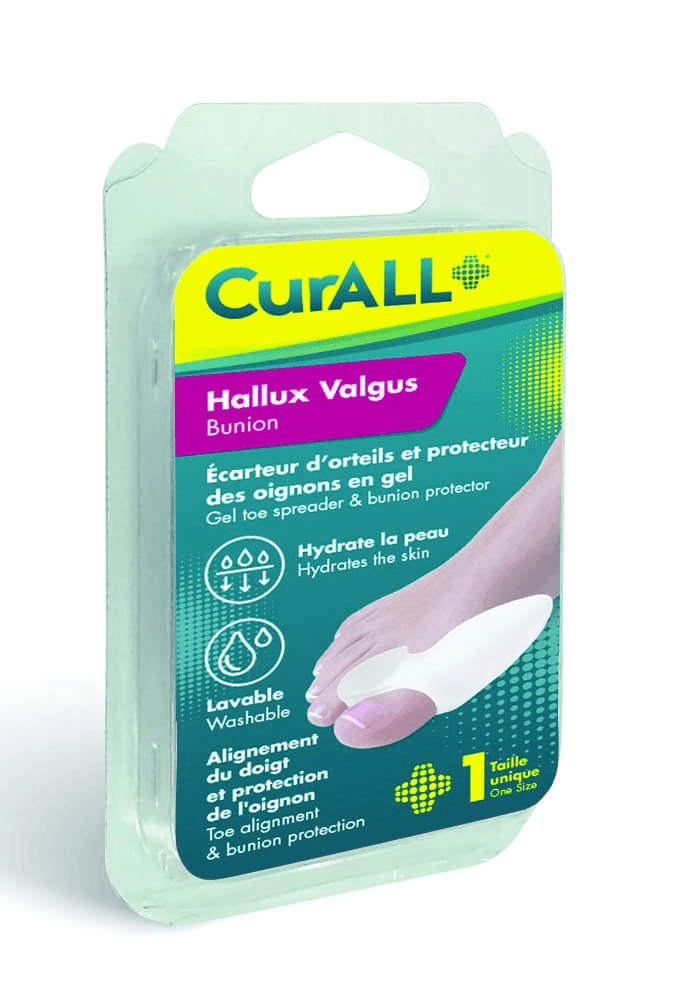 Curall Hallux Valgus Ecarteur D'orteils et Protecteur des Oignons en Gel BT 1