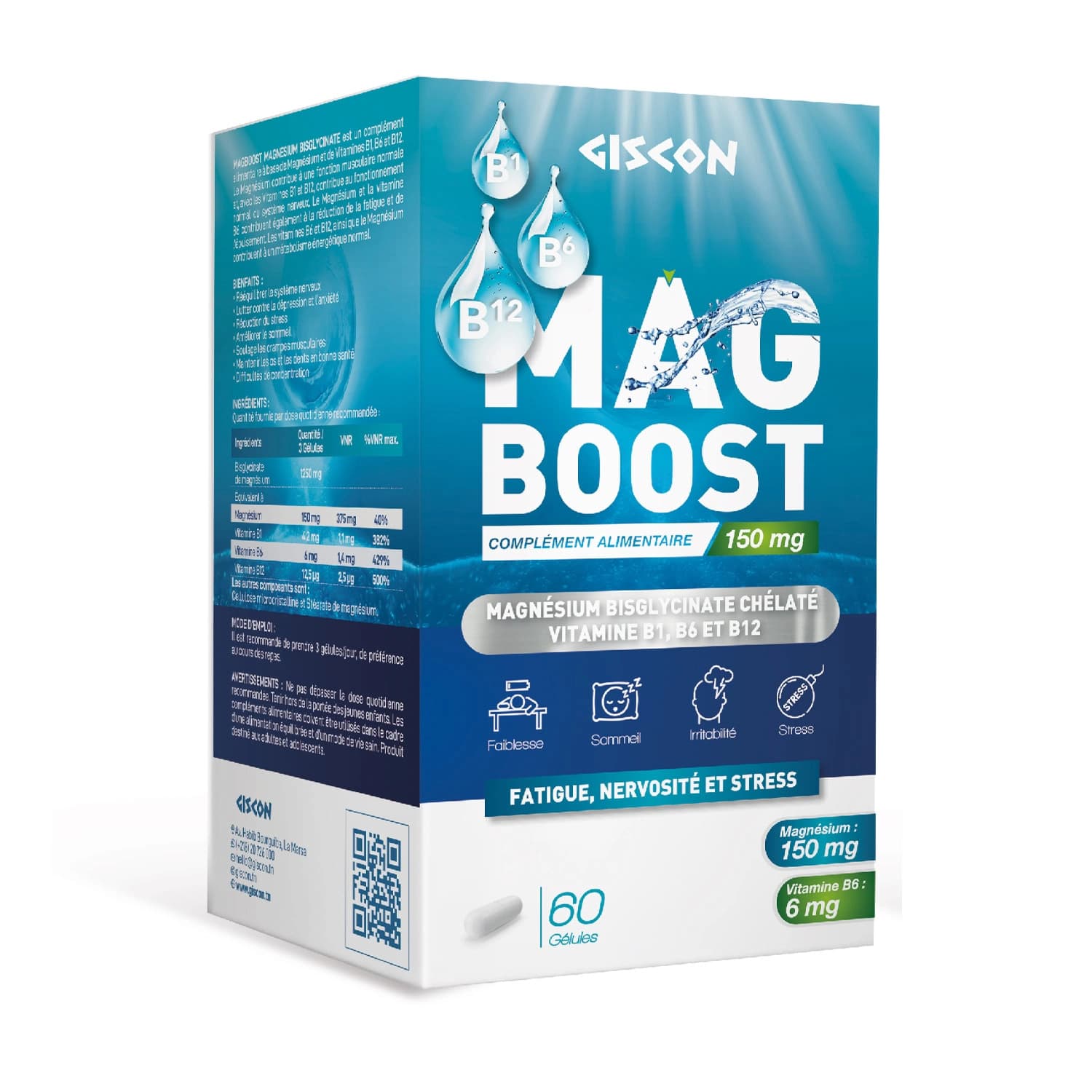 Magboost Magnesium Bisglycinate 60 Gelules