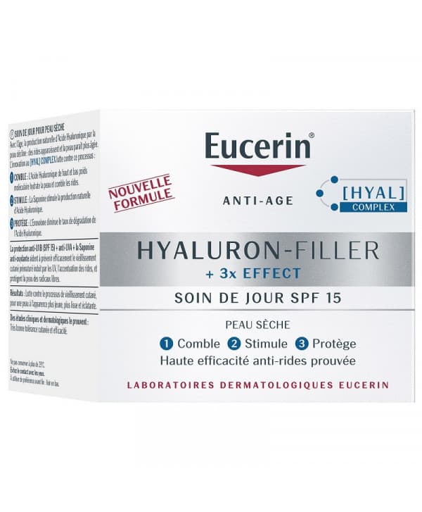 Eucerin Hyaluron Filler Soin de Jour 3 Effects Peaux Seches 50ML
