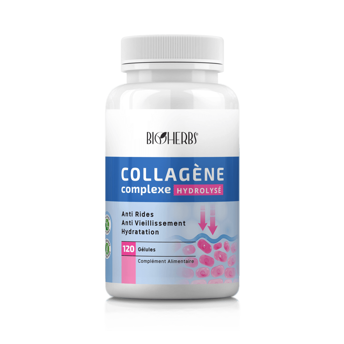 Bioherbs Collagene Marin et Acide Hyaluronique B/120 Gelules