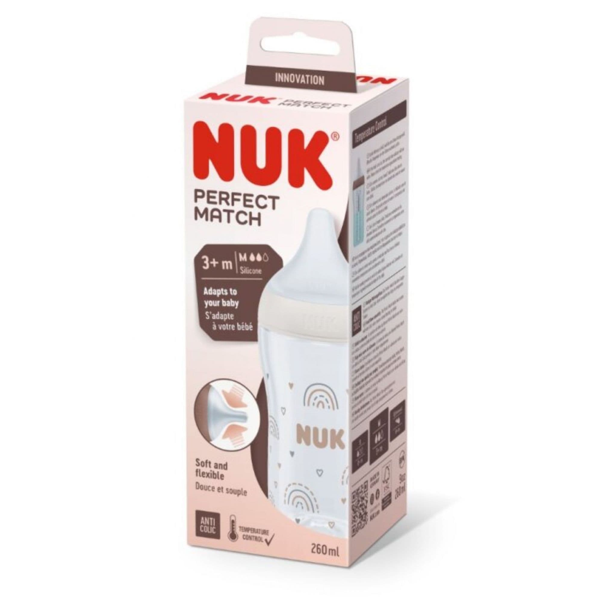 Nuk Biberon Perfect Match en Plastique 260ML