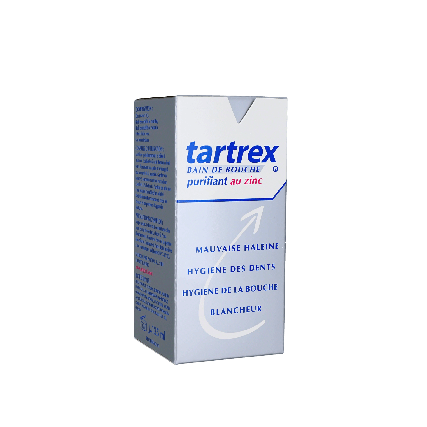 Tartrex Bain de Bouche Purifiant au Zinc 125 ML