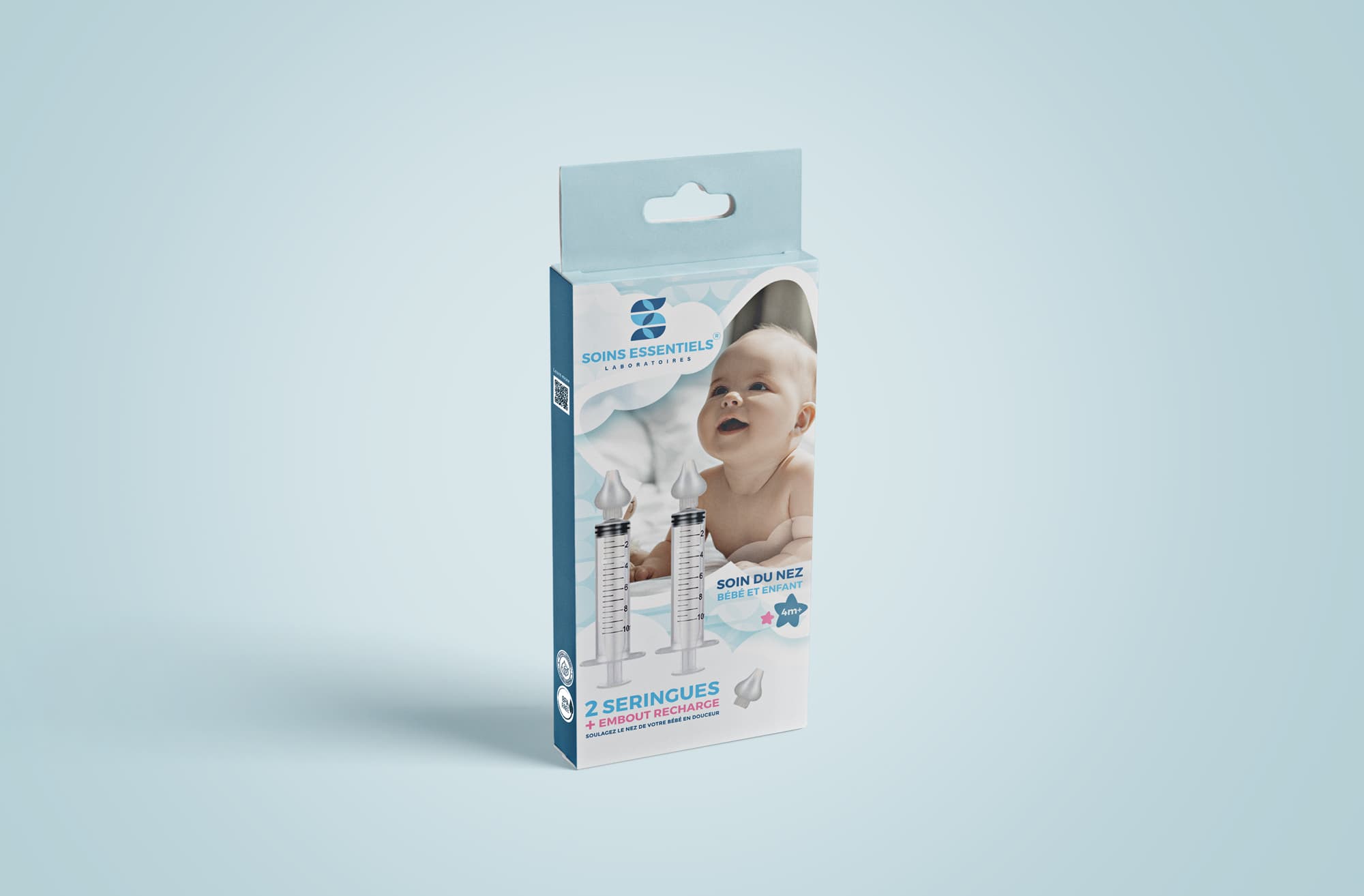 Soins Essentiels Embout Nasale Souple avec 2 Seringues
