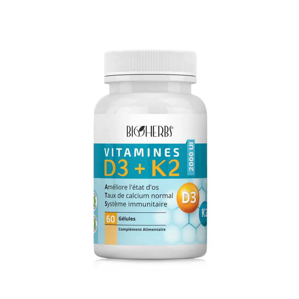 Bioherbs Vitamine D3+K2 BT 30 Gelules