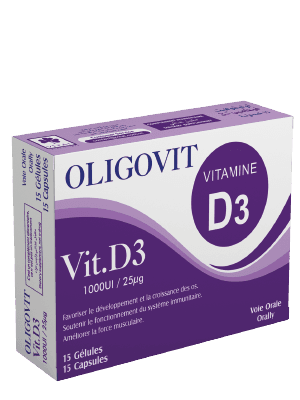 Vital Oligovit Vitamine D3 Comprimés 15 Gélules