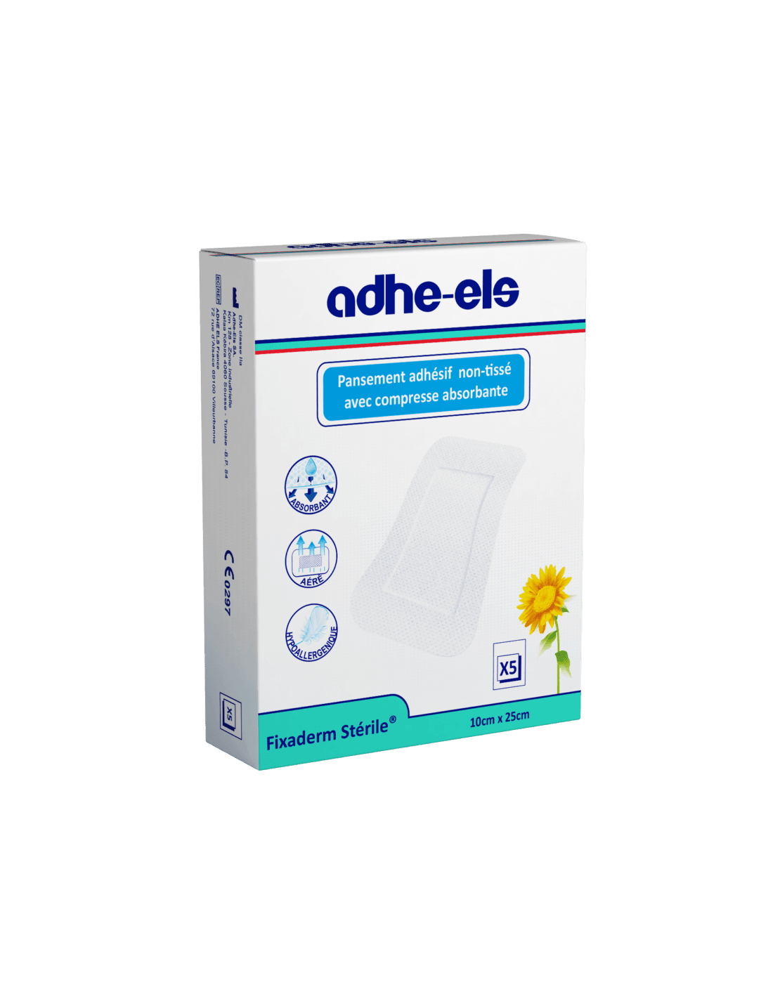 Adheels Fixaderm Sterile 6CMX4CM BT/5