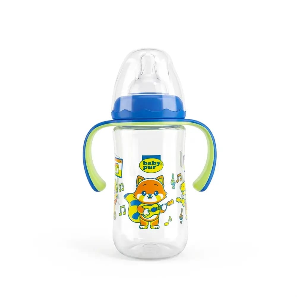 Baby Pur Biberon en Plastique Large Avec Anse 270 ml