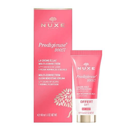 Nuxe Pack Prodigieuse Boost Creme Eclat Peau Normale a Mixte + le Baume Huile Recuperateur Nuit 15ML