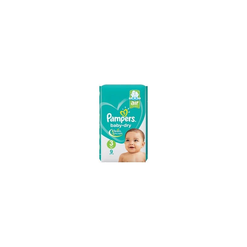 Pampers Couche T3 6-10KG Boite de 9