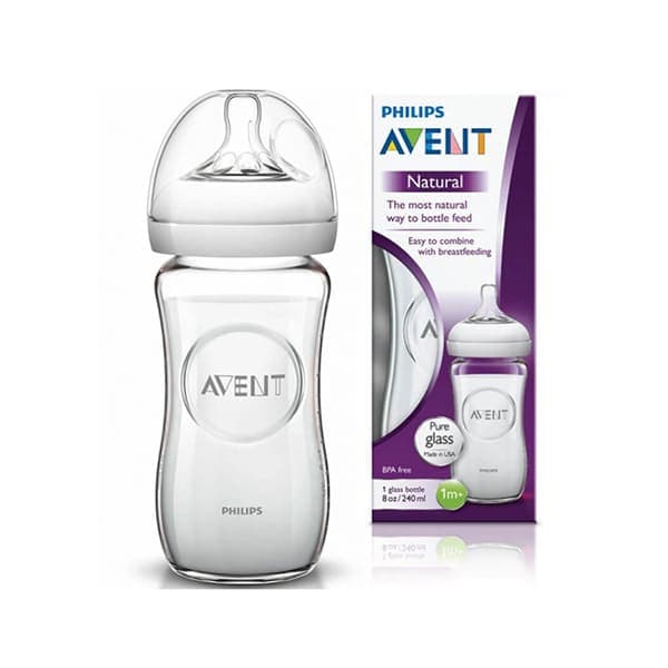 Avent Biberon Natural en Verre 240ML 1M+ SCF053/17