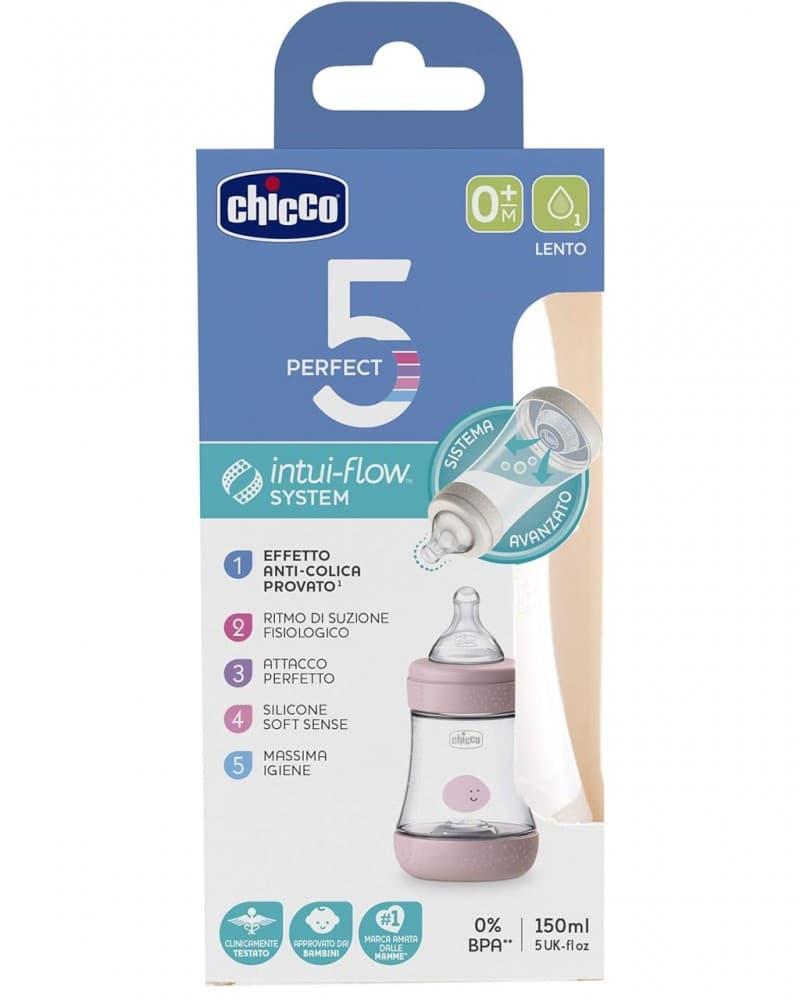 Chicco Biberon Perfect 5 Rose 150ML