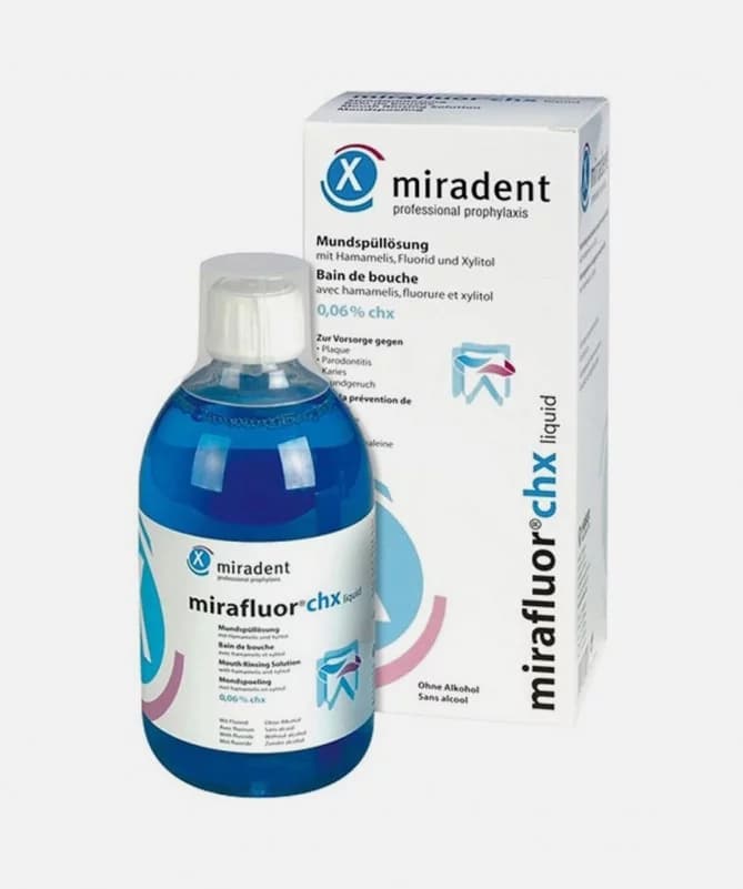 Miradent Bain de Bouche Mirafluor Chx 500ML