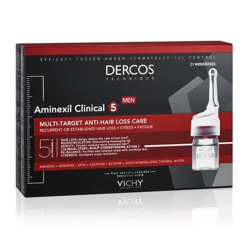 Vichy Dercos Aminexil Clinical 5 Homme 21 Ampoules