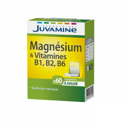 Juvamine Magnesium & Vitamines B1 B2 B6 60 Comprimes