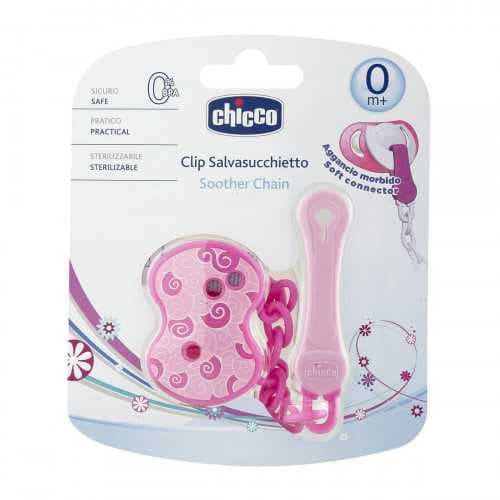 Chicco Attache Sucette Chaine Rose
