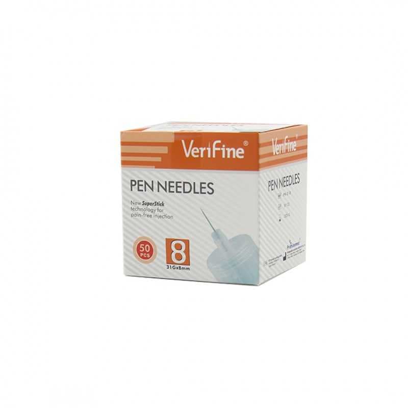 Verifine Aiguilles Stylos Insuline 8 MM BT 50
