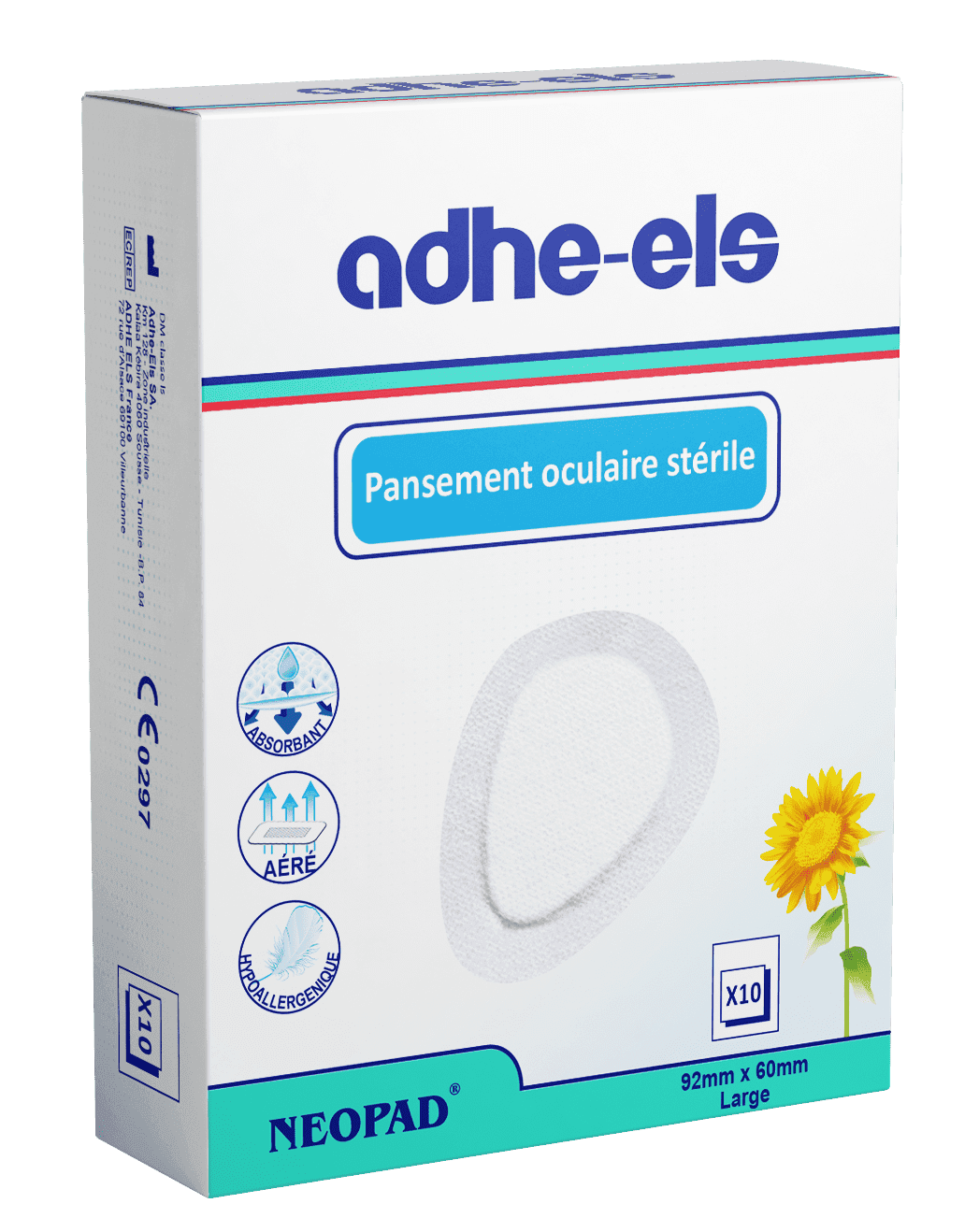 Adheels Neopad Pansement Oculaire Sterile Large