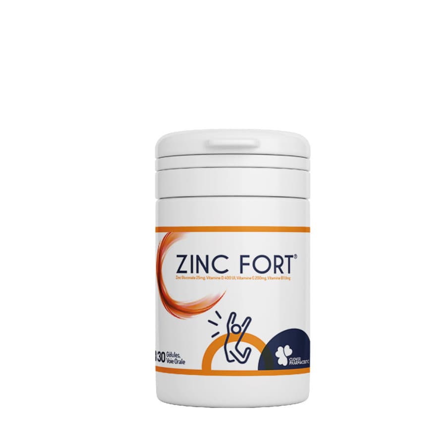 Clover Zinc Fort Vitamine C 30 Gelules