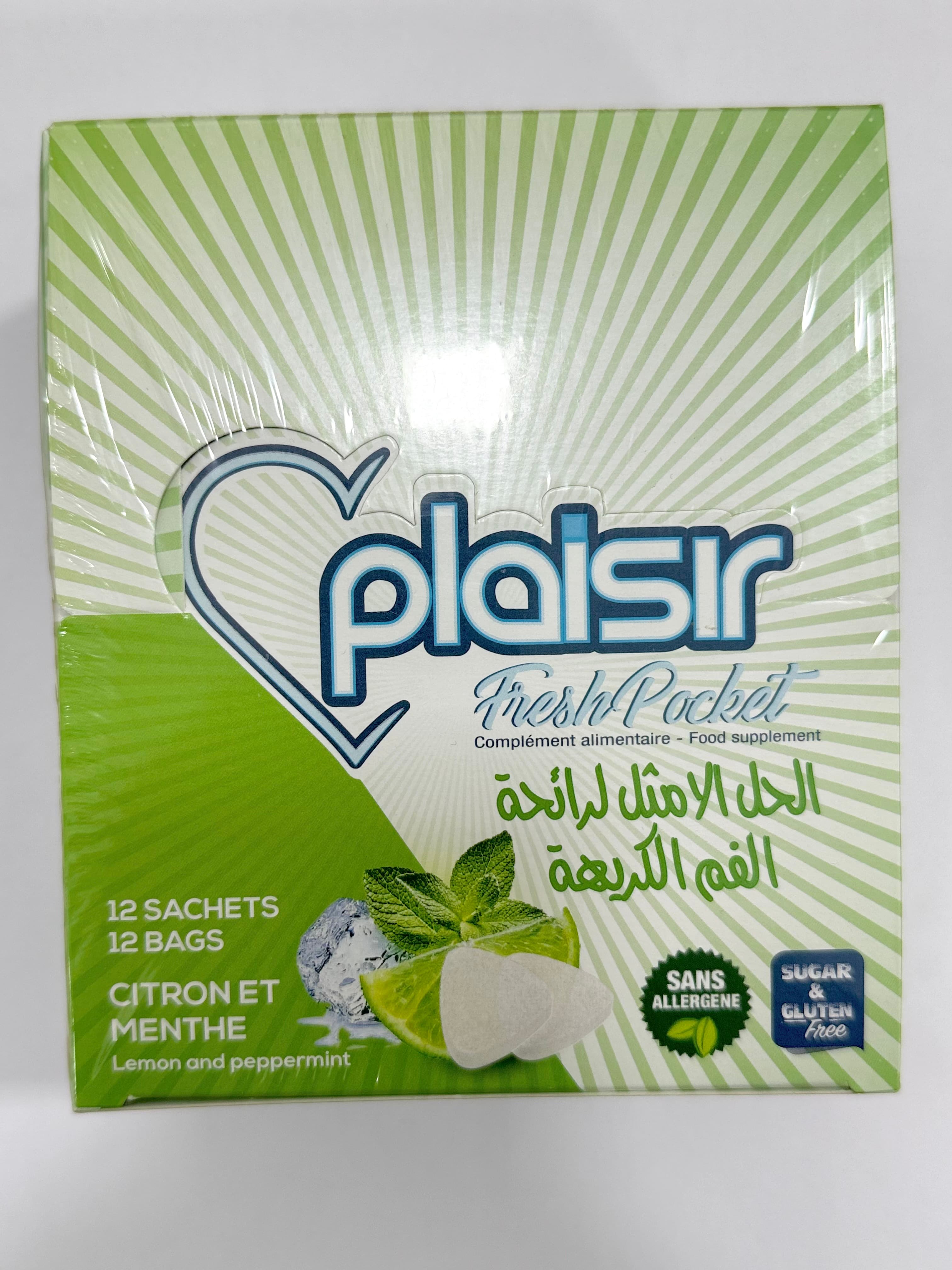 Plaisir Fresh Pocket Pastilles Citron et Menthe BT 12