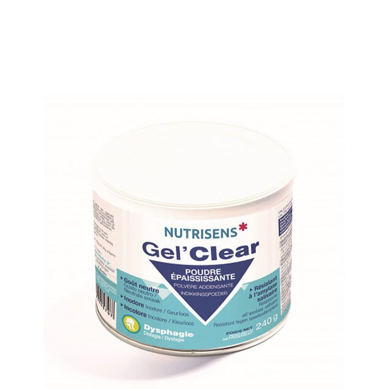 Nutrisens Gel Clear Poudre Epui Epaississante Troubles de Deglutition 240gr