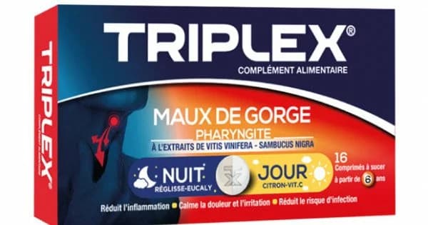 Triplex Maux de Gorge Jour Nuit 16 Comprimes a Sucer