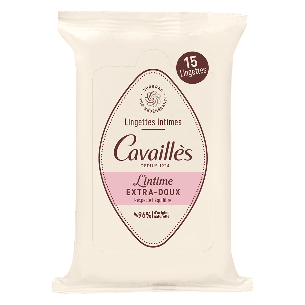 Roge Cavailles Hygiene Intime Extra Doux 15 Lingettes