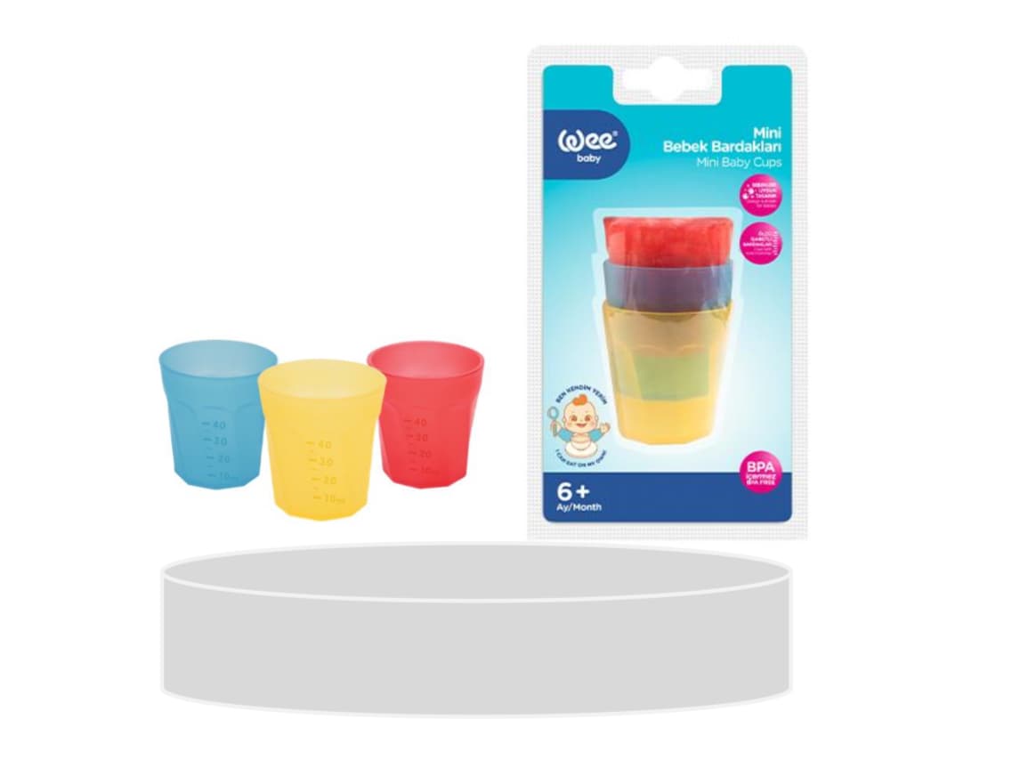 Wee Baby Mini Gobelets 3 Couleurs