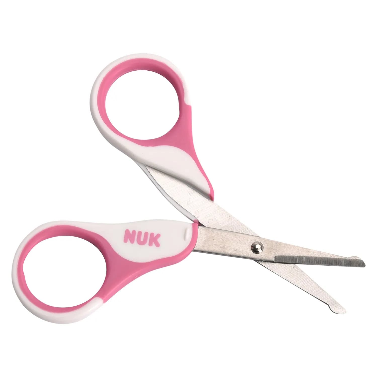 Nuk Ciseaux Bebe Bouts Ronds Rose et Bleu