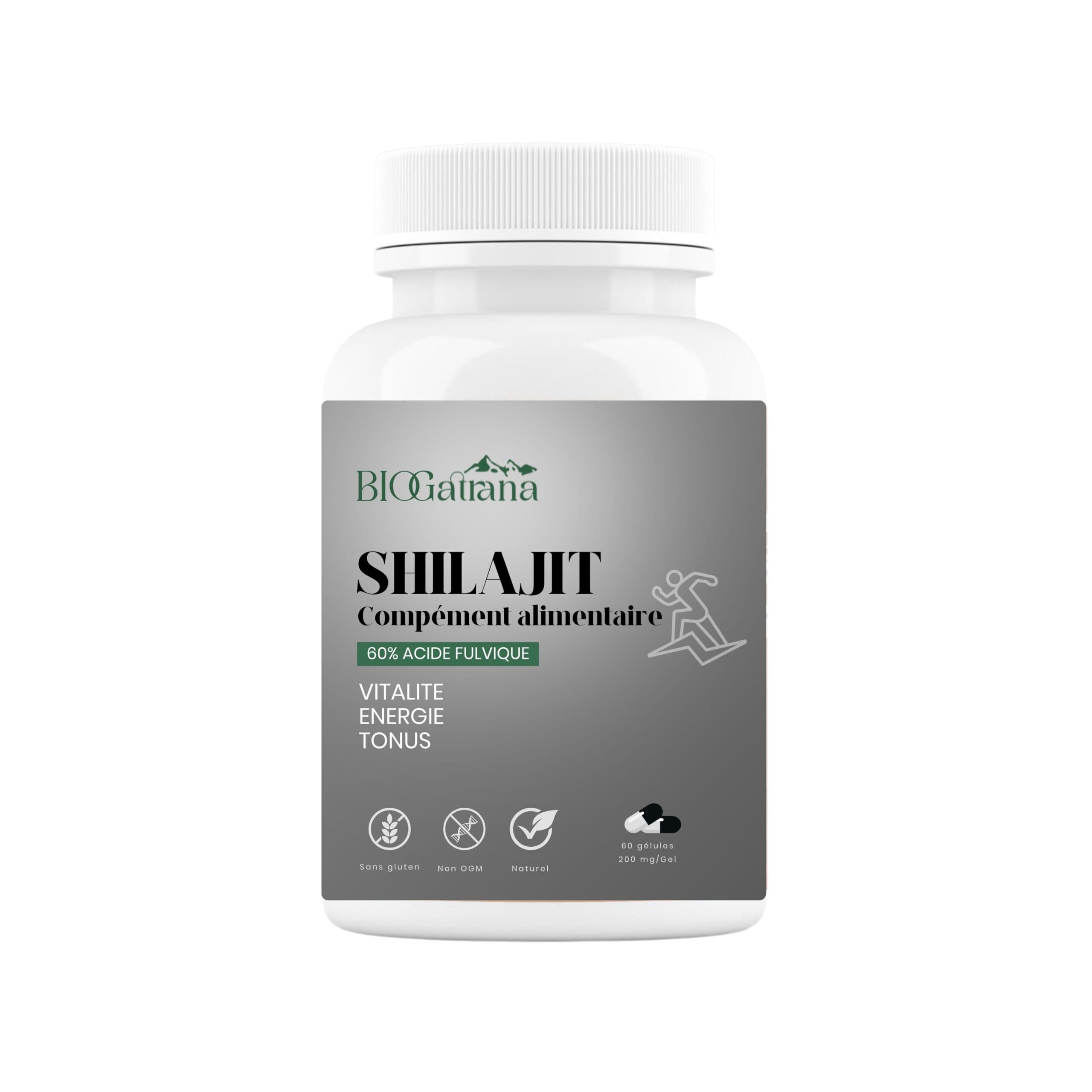 Biogatrana Shilajit 60% Acide Fulvique 60 Gelules
