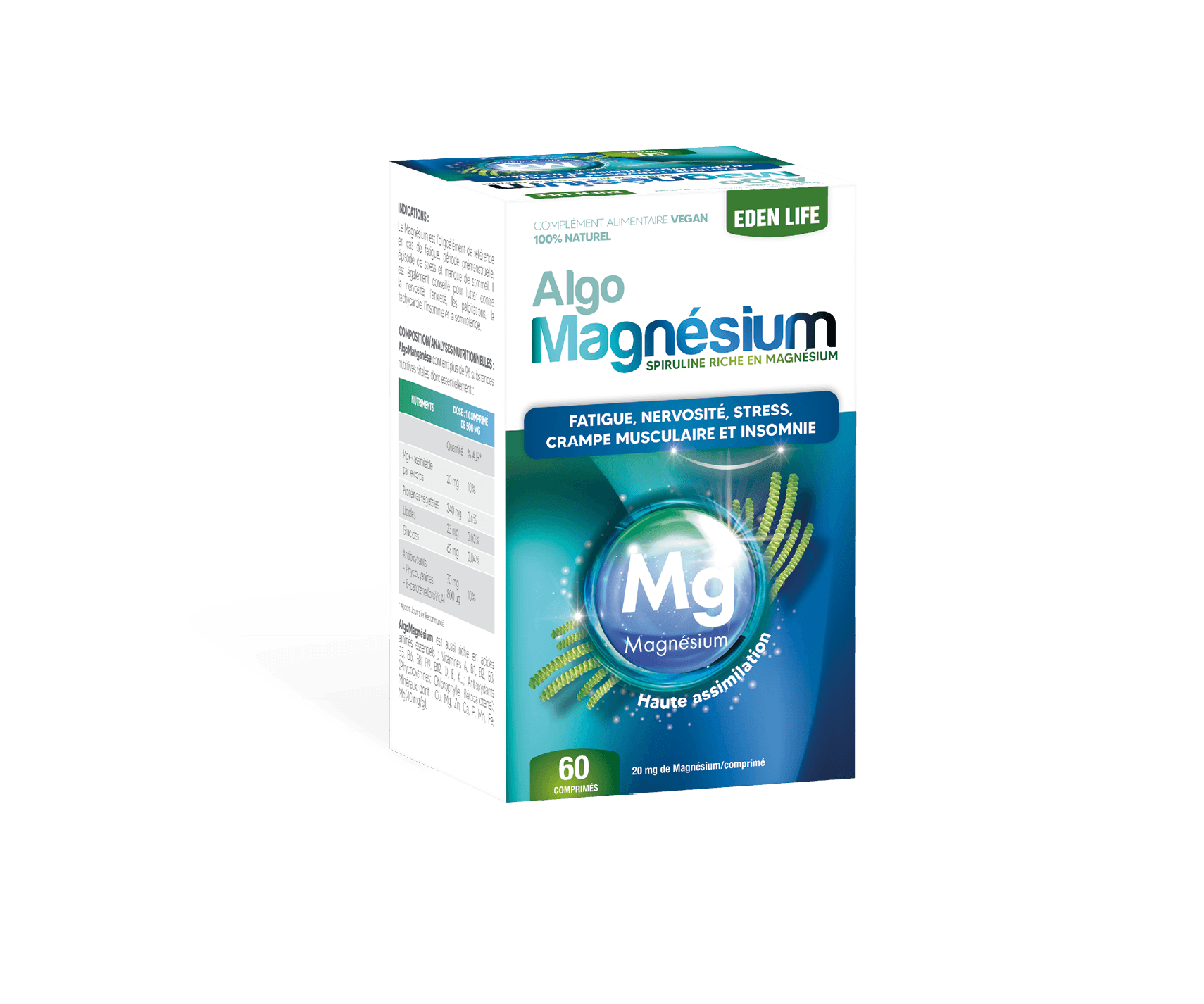 Eden Life Algo Magnesium 60 Comprimes