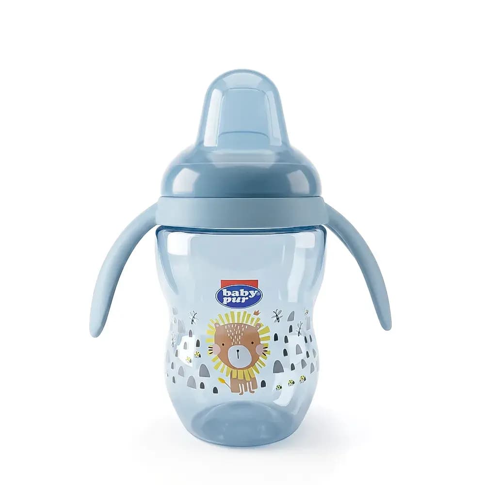 Baby Pur Tasse Double Anse et Bec Silicone 6 m+ 270 ml