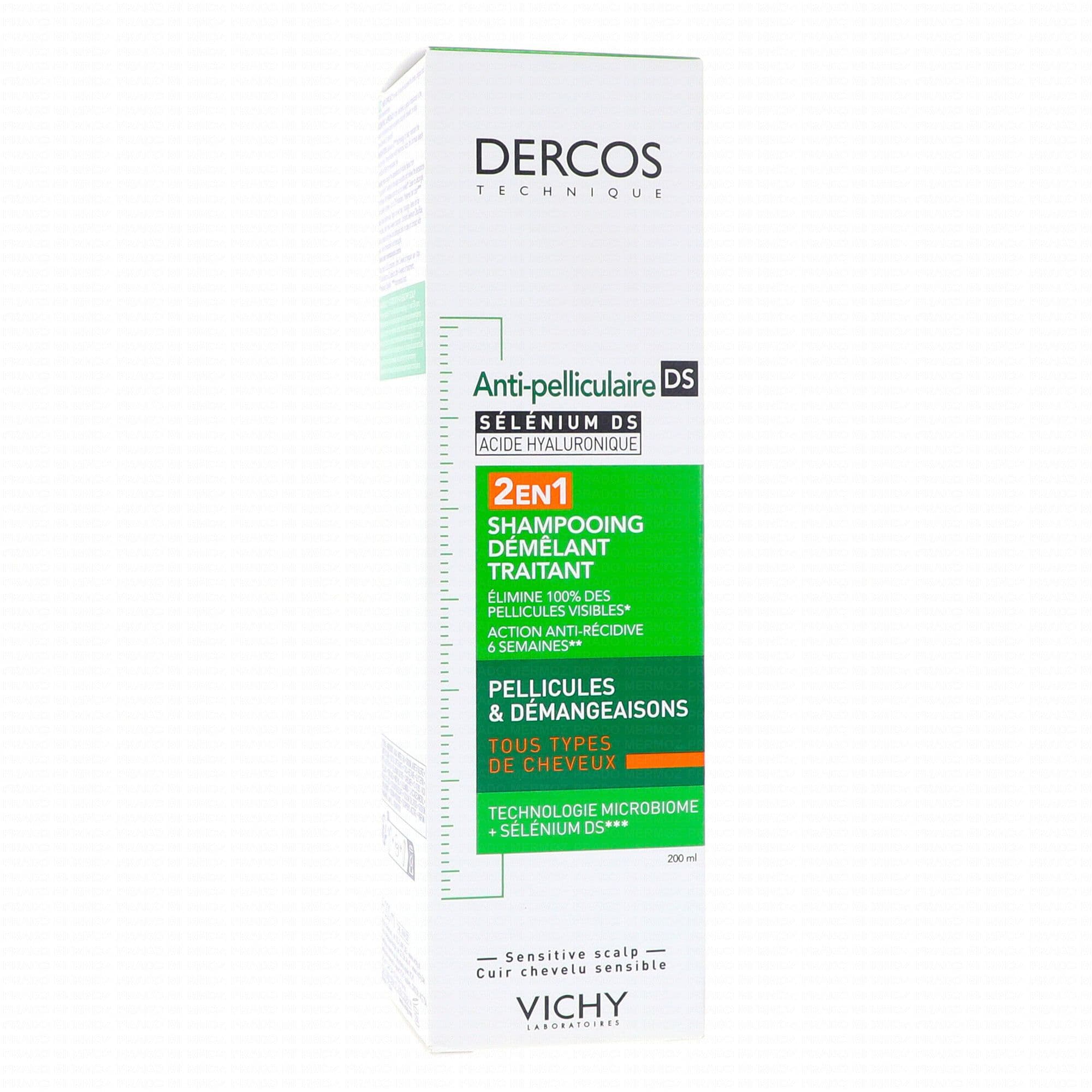 Vichy Dercos Shampoing Anti Pelliculaire 2EN1 Tous Types de Cheveux 200 ML