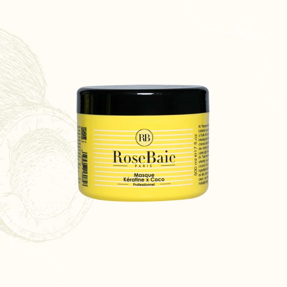 Rosebaie Masque Keratine X Huile de Coco 500ML