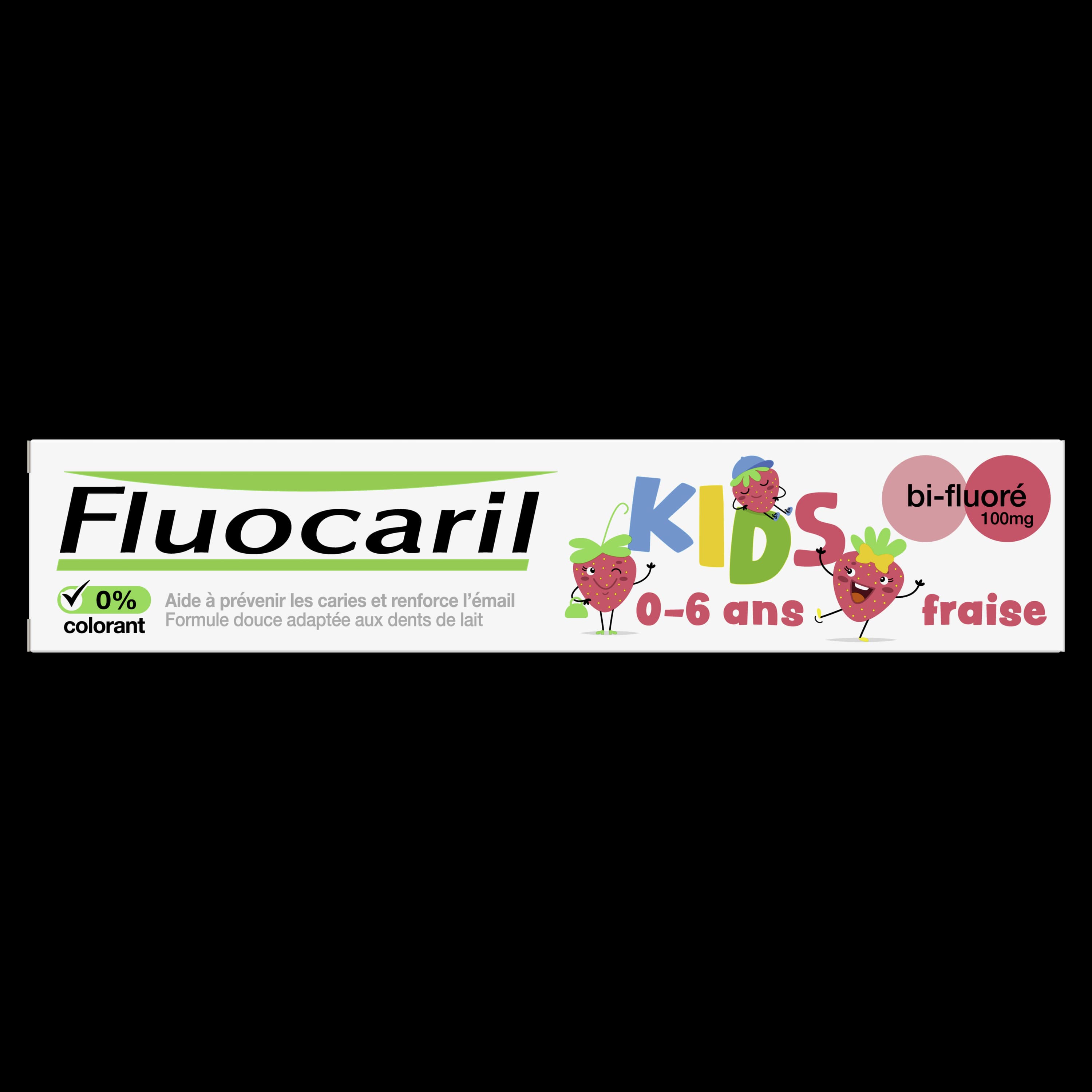 Fluocaril Dentifrice BI Fluore Kids Fraise 75ML