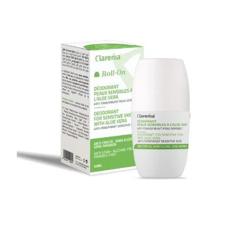 Clarenia Roll ON Deodorant Peaux Sensibles Aloe Vera 50ML
