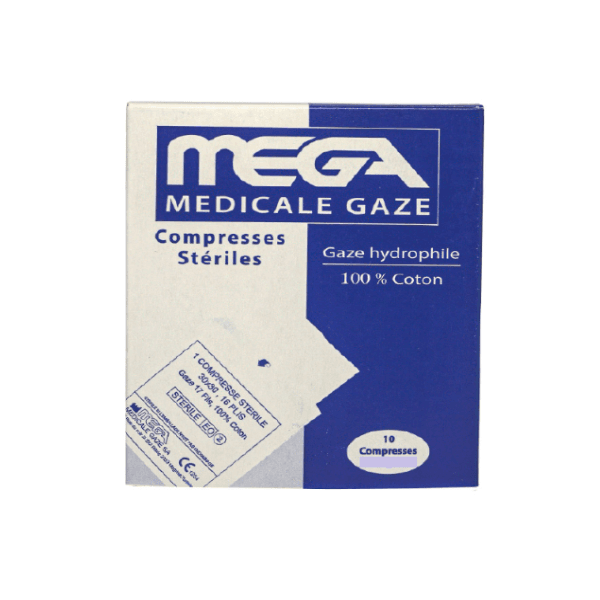Mega Compresses Steriles 20X20 Boite de 10